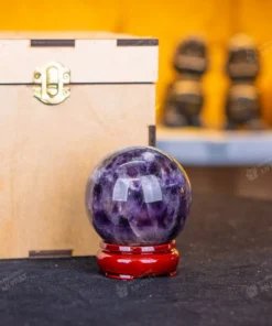 Qủa cầu thạch anh tím | cầu thạch anh tím 0.49Kg - 7cm - M2598