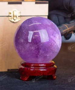 Qủa cầu thạch anh tím | cầu thạch anh tím 1.25kg - 9.5cm - M2649 VIP