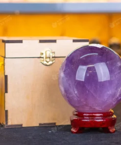 Qủa Cầu Phong Thủy Đá Thạch Anh Tím 2.14kg - 11.5cm - M2649