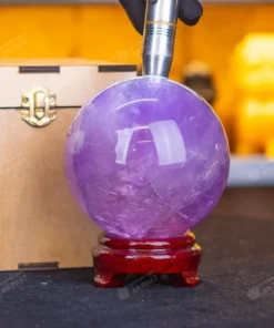 Qủa Cầu Phong Thủy Đá Thạch Anh Tím 2.14kg - 11.5cm - M2649