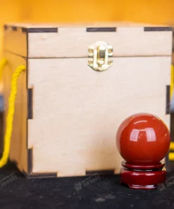 quả cầu ngọc bích | quả cầu ngọc bích đỏ 0.2kg - 5.3cm - M2734