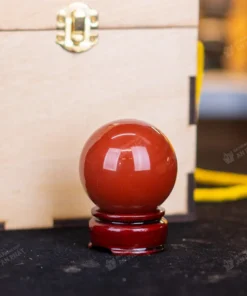 Qủa cầu ngọc bích | quả cầu ngọc bích đỏ 0.24kg - 5.7cm - M2734