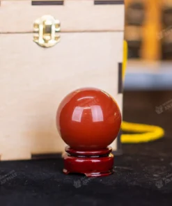 Qủa cầu ngọc bích | quả cầu ngọc bích đỏ 0.26kg - 5.8cm - M2734