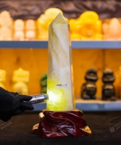 Trụ thạch anh vàng | trụ đá thạch anh vàng 1.88kg - M2176