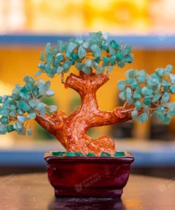 Cây thạch anh xanh 16cm M2733 | Cây đá thạch anh