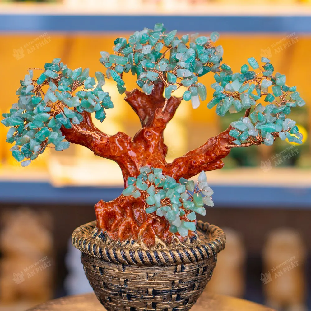 Cây thạch anh Xanh 25cm M2732 | Cây đá thạch anh