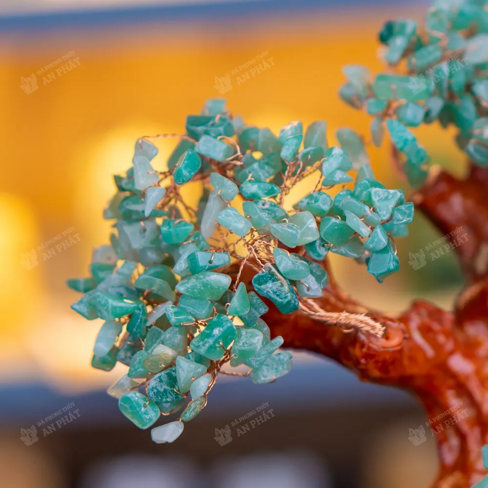 Cây thạch anh Xanh 25cm M2732 | Cây đá thạch anh