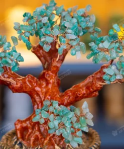 Cây thạch anh Xanh 25cm M2732 | Cây đá thạch anh