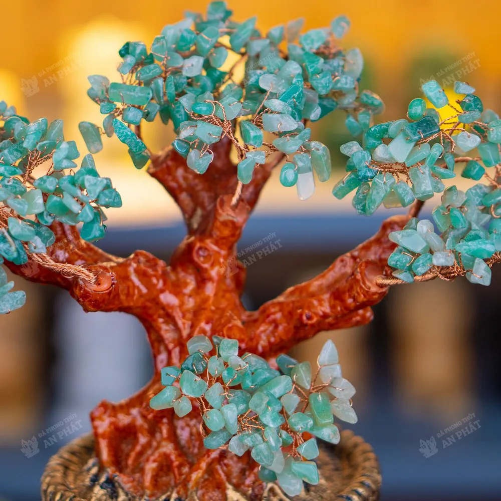 Cây thạch anh Xanh 25cm M2732 | Cây đá thạch anh