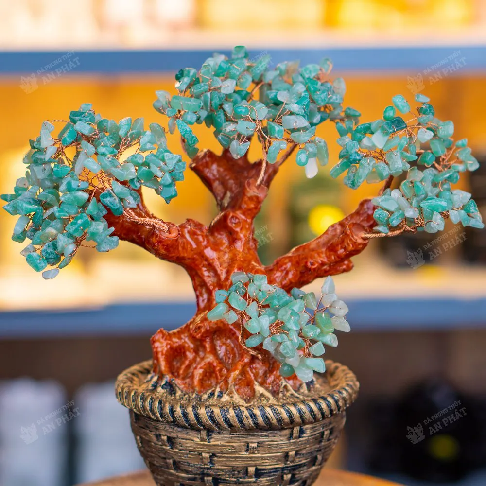 Cây thạch anh Xanh 25cm M2732 | Cây đá thạch anh