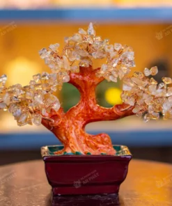 Cây thạch anh vàng 16cm M2733 | Cây đá thạch anh