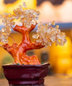 Cây thạch anh vàng 16cm M2733 | Cây đá thạch anh