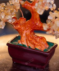 Cây thạch anh vàng 16cm M2733 | Cây đá thạch anh