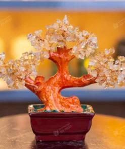 Cây thạch anh vàng 16cm M2733 | Cây đá thạch anh