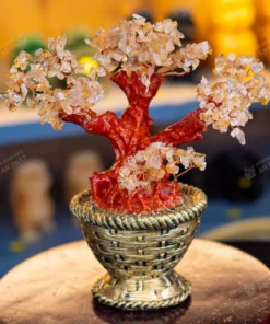 Cây thạch anh vàng 25cm M2732 | Cây đá thạch anh