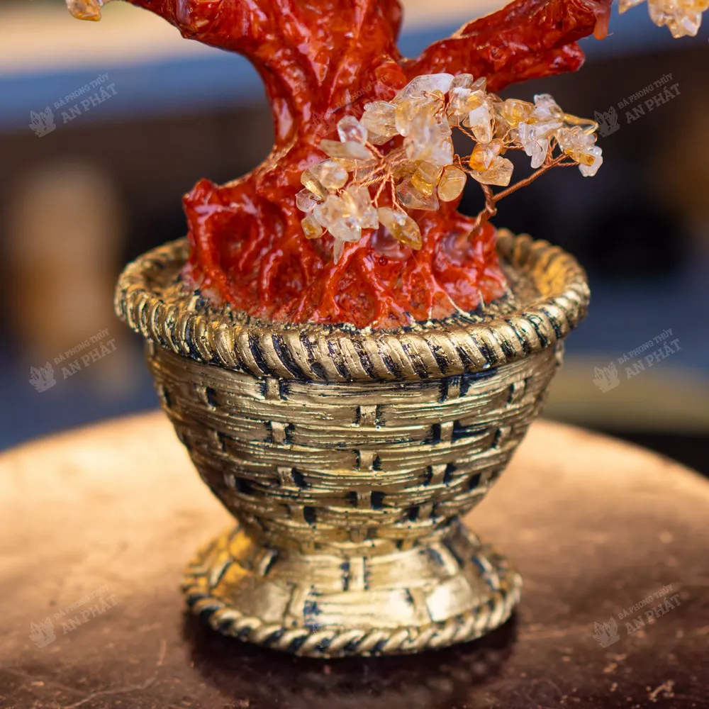 Cây thạch anh vàng 25cm M2732 | Cây đá thạch anh