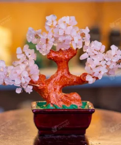 Cây thạch anh hồng 16cm M2733 | Cây đá thạch anh