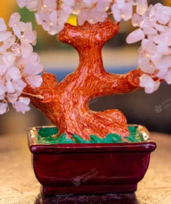 Cây thạch anh hồng 16cm M2733 | Cây đá thạch anh