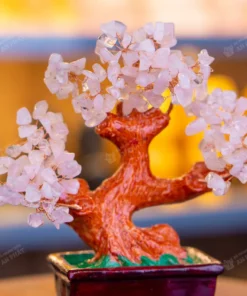 Cây thạch anh hồng 16cm M2733 | Cây đá thạch anh