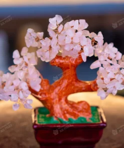 Cây thạch anh hồng 16cm M2733 | Cây đá thạch anh