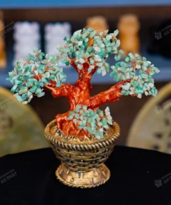 Cây thạch anh Xanh 25cm M2732 | Cây đá thạch anh