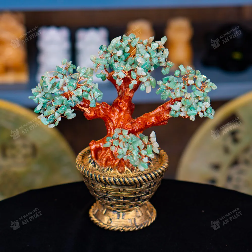 Cây thạch anh Xanh 25cm M2732 | Cây đá thạch anh