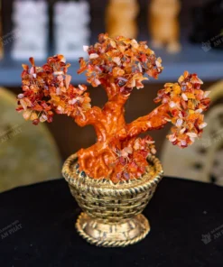 Cây đá mã não đỏ 25cm M2732 | Cây đá tài lộc