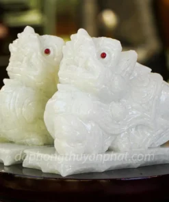 Tỳ Hưu Cẩm Thạch Trắng 22cm - M2568