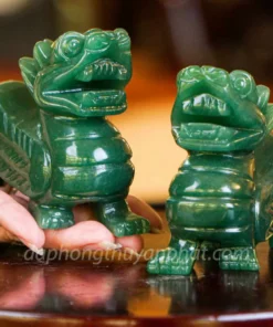 Cặp Tỳ Hưu Thạch Anh Xanh 10cm - M0933