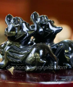 Cặp Tỳ Hưu Obsidian Đen - 10cm - M1490