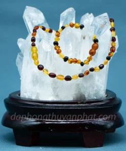 Bộ vòng tay + vòng cổ trẻ em đá hổ phách - M924