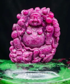 Mặt Phật Bản Mệnh | Mặt Phật Di Lạc Đá Ruby M2427