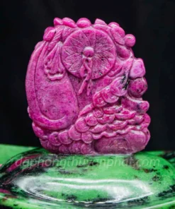 Mặt Phật Bản Mệnh | Mặt Phật Di Lạc Đá Ruby M2427