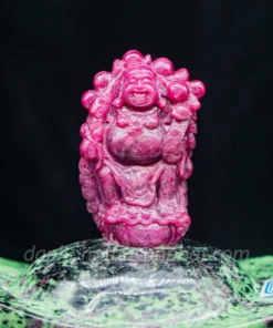 Mặt Phật Bản Mệnh | Mặt Phật Di Lạc Đá Ruby M2375