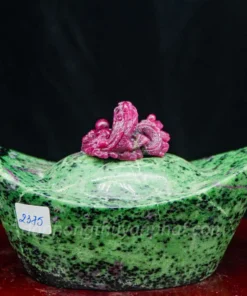 Mặt Phật Bản Mệnh | Mặt Đá Ruby Hình Rồng M2375