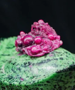 Mặt Phật Bản Mệnh | Mặt Đá Ruby Hình Rồng M2375