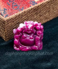 Mặt Phật Bản Mệnh | Mặt Phật Di Lạc Đá Ruby M2372 - 55,9g
