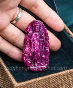 Mặt Phật Bản Mệnh | Mặt Phật A Di Đà Đá Ruby M2373 - 40,5g