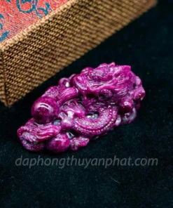 Mặt Phật Bản Mệnh | Mặt Đá Ruby Hình Rồng M2375 -86,3g