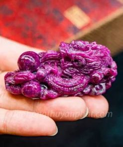 Mặt Phật Bản Mệnh | Mặt Đá Ruby Hình Rồng M2375 -86,3g