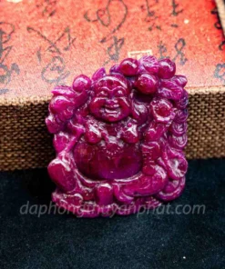 Mặt Phật Bản Mệnh | Mặt Phật Di Lạc Đá Ruby M2373 - 80g