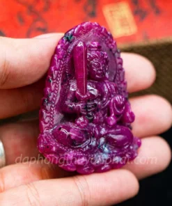 Mặt Phật Bản Mệnh | Mặt Bất Động Minh Vương Đá Ruby M2373 - 41,8g
