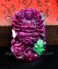 Mặt Phật Bản Mệnh | Mặt Phật Thiên Thủ Thiên Nhãn Đá Ruby Đỏ M2427 - 70,7g