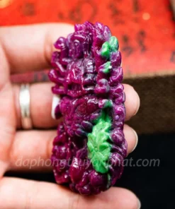 Mặt Phật Bản Mệnh | Mặt Phật Thiên Thủ Thiên Nhãn Đá Ruby Đỏ M2427 - 70,7g