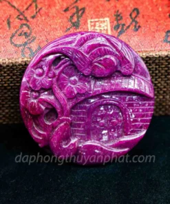 Mặt Phật Bản Mệnh | Mặt Dây Chuyền Nam Đá Ruby M2371 - 65,2g