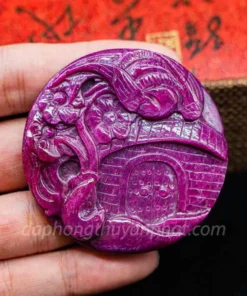 Mặt Phật Bản Mệnh | Mặt Dây Chuyền Nam Đá Ruby M2371 - 65,2g