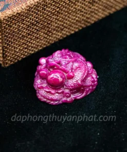 Mặt Phật Bản Mệnh | Mặt Đá Ruby Hình Rồng M2371 - 31,1g