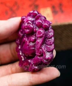 Mặt Phật Bản Mệnh | Mặt Phật Di Lạc Đá Ruby M2373 -74,5g