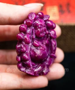 Mặt Phật Bản Mệnh | Mặt Phật Di Lạc Đá Ruby M2373 -74,5g