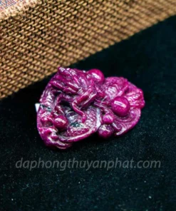 Mặt Phật Bản Mệnh | Mặt Đá Ruby Hình Rồng M2371 -30,6g